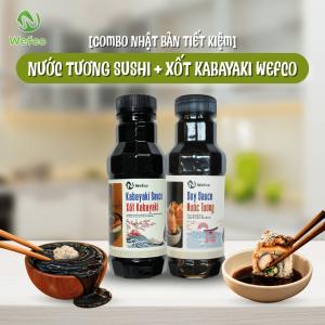 Combo Xốt Kabayaki Nước Tương Sushi Wefco Xốt Chấm Ướp Nướng Phết 298ml