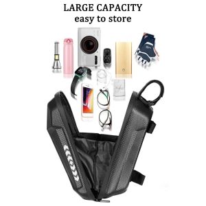 FLYING 2-4L Electric Scooter Front Bag EVA Waterproof Bicycle Bag Trendy Hard Shell Storage Case