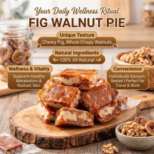 Premium Fig Pie Artisanal Pastry with Black Sesame and Cranberry Healthy Snack Rich in Nutrients Natural Baked Goods Delicious Treat