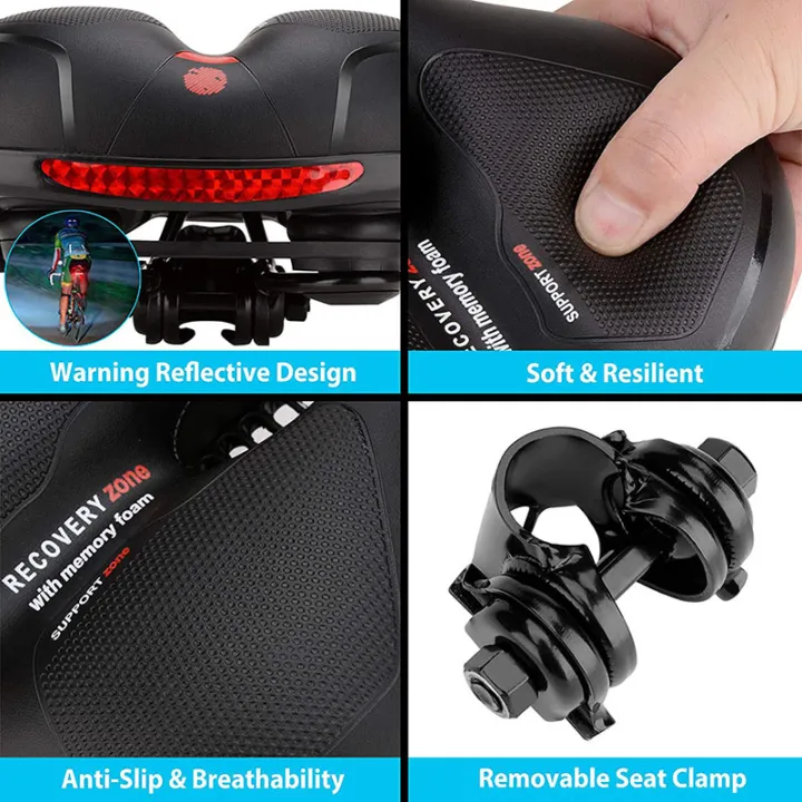 🇸🇬 Fast Delivery Bicycle Seat Bike Seat Saddle Memory Foam Cushion ...