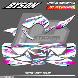 BYSON (COD) STIKER STRIPING MOTOR YAMAHA BYSON - STIKER LIST SIMPLE WARNA VARIASI DESAIN RACING IP.PROJECT HOLOGRAM DAN TRANSPARAN BISA COD IP.KODE-409