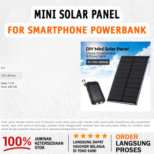 Mini Solar Panel | Ukuran Kecil DIY Solar Panel 110 x 69 mm - Black