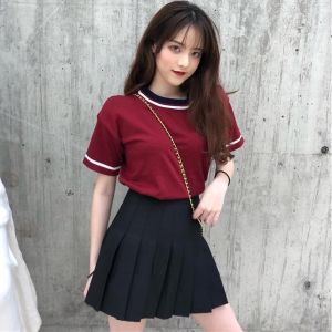 AJWShop [UB] Kaos Rajut Knit Short l Atasan 3 Warna