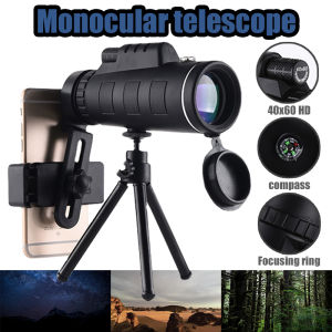 LaSeller Ready Stock Telescope Monocular telescope Night vision telescope Telescope original Discovery scope Telescope long range Telescope astronomical stars 12X50&40X60 Monocular Dual Barrel HD High Power Connectable Phone