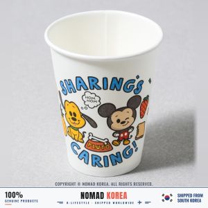 Daiso Korea Disney Mickey & Friends Paper Cups 236ml 8oz 12pcs 4 Designs Disposable Birthday Party Made in Korea