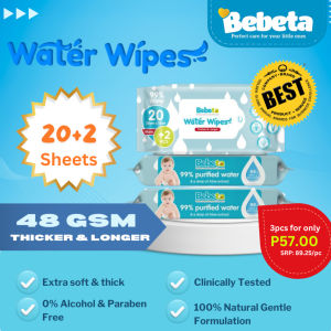 Bebeta Wet Wipes Pure Water w/ Aloe Vera Scent 20 sheet