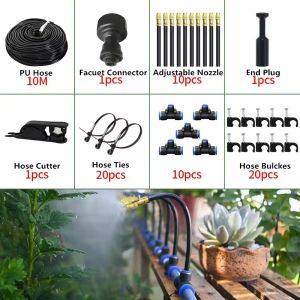 DEKES 5M-20M Outdoor Nebulizer Universal Spray Kit Greenhouse Garden Flower Plant Watering Irrigation Balcony Misting Cooling Sprayer