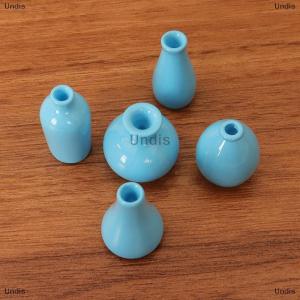 [COD] Undis 5Pcs 1:12 Dollhouse Miniature Vase Mini Simulation Geometry Vase Set Flower Arrangement Green Plant Pots Model Home Decor Toys