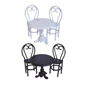 Nordic Style Metal Kids Pretend Play Kitchen Set Miniature Dining Table Chair Playset For Imaginative Creative Development