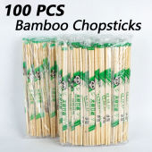 100 Pairs Bamboo Disposable Chopsticks Individually Packaged For Restaurants And Sushi Food Utensils