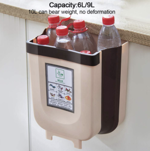 ReTouch Kitchen Foldable Removable Trash Can Portable Cupboard Garbage Bin Large Capacity 7007