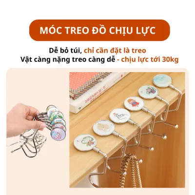 Có Thể Điều Chỉnh Hình Vịt Móc Có Thể Tháo Rời Để Bàn Bên Móc Treo Ba Lô Túi Đi