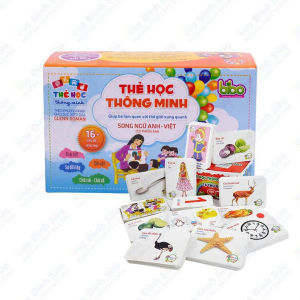 Bộ thẻ học thông minh song ngữ cho bé nhận biết 16 chủ đề với 416 thẻ