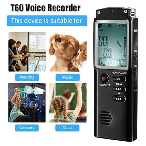 Voice Recorder T60 Professional Recording Digital Voice Audio Recorder with Playback Dictaphone for Lectures Meet