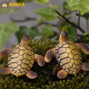 N2HAO โมเดลเต่าทะเลขนาดเล็กเรซิ่นเครื่องประดับตู้ปลาตู้ปลาอุปกรณ์ตกแต่งภูมิทัศน์ของบ้านชิ้นงานประณีต