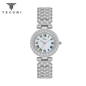 Teconi - Jam Tangan Wanita Round Diamond Analog Stainless C010 & Anti Air Free Bubble Free Box