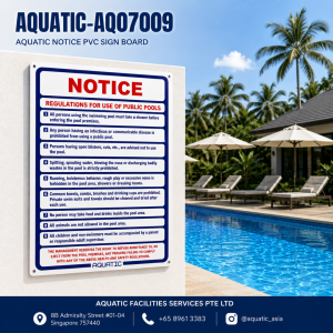 Aquatic Notice PVC Sign Board For Swimming Pool