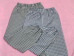 Quần dài caro dáng boom cho nữ