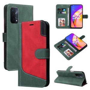 For OPPO A74 A55 5G OPPO A76 A96 A95 A94 A74 A54 4G A16 A16S A15 A15S A93 A73 A53 A5 A9 2020 A52 A72 A92 Phone Case 3 Color Leather Wallet 2 Card Slot Anti-Fall Flip Cover Casing