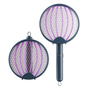 AVIDUS 4-in-1 Electric Bug Zapper Racket 3000V High Voltage 8 Mosquito Trap Lamp Beads with 3 Layer Safety Mesh High Capacity Battery USB Charging Portable Fly Killer Racquet