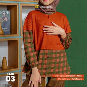 Hoofla kids - Pakaian Anak Perempuan Usia 5 sampai 12 tahun Sabina One Set Premium