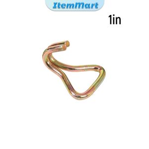 Double J Hooks Plate Hook Heavy Duty Ratchet Tie Down Webbing Strap Accessories 1pc ItemMart