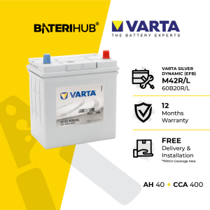 [ FREE INSTALLATION ] Bateri Kereta 60B20L M42L | Varta Silver Dynamic EFB | Car Battery | Stop Start Car Battery | New Perodua Myvi Eco Idle Bezza Advance | Perodua Aruz Eco Idle | Nissan Serena Hybrid | M42R M42L M42 | B20 | B20R | B20L BateriHub