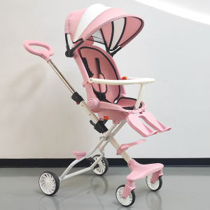 Bayi boleh dilipat Stroller ringan boleh laras kerusi Tilt 360 laras.