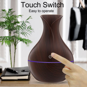 [SG STOCK] 130ml Aromatic Ultrasonic Humidifier Stylish Design 7 Led Light Colors Electric Wood Grain Aroma Essential Oil Diffuser Air Humidifier