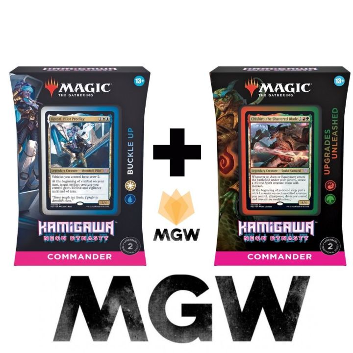 Magic: The Gathering MTG - Kamigawa Neon Dynasty Commander Deck of 2  (Buckle Up + Upgrades Unleashed) Brand New, Sealed | Lazada Singapore