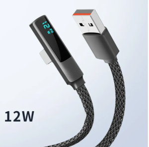 สายชาร์จ USB โลหะผสมสังกะสี 6A เหมาะสำหรับ Ios15 Android Type C 100W สายชาร์จเร็วแบบโค้ง PD 27W ข้อมูลเกมสายจอแสดงผลดิจิตอล USB-C C-C USB-L C-L