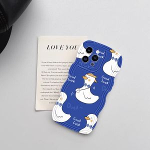 (Lokal Ready) Xinyu Casing hp iPhone 14 iPhone 14 Pro Max iPhone 11 iPhone13 Pro Max 11 Pro Max iPhone 12 XR XS MAX iPhone 6 6S 7 8 Plus SE 2020 Semoga beruntung Binatang Manis Kucing dan Anjing Kasus Lembut Pinggir Gelombang Softcase