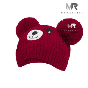 Ciput Rajut Bayi Pompom Beruang Pakai Nama anak Laki Laki Perempuan