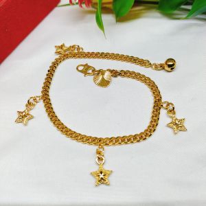 Gelang rantai warna Gold lapis Emas 24k / Gelang mewah untuk pesta dan harian