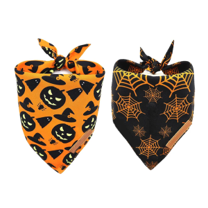 Dog Bib For Halloween Festives Party Costume Soft Washable Fabric Pet Bandana Holiday Celebration Accessory