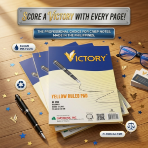 Victory Corporate Yellow Ruled Pad | 64gsm Woodfree Paper | 90 Sheets Legal Pad | 5 Pads