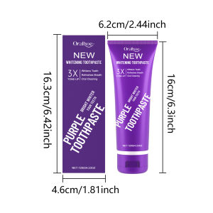 new Purple Toothpaste - Stain Removal & Fresh Breath 120g Gentle Enamel Care Free Shipping