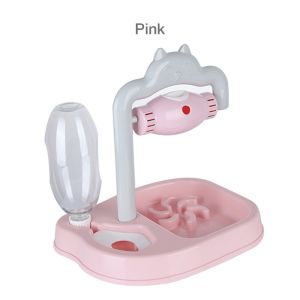 KUCINGJER Malaysia LED Light DISCO Pet Feeder Leak Food Pet Automatic Food Feeder Dog Cat Auto Water Dispenser Kucing Bekas Makanan
