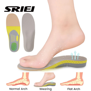 SRIEI 1 Pair Orthotic Insole Shock Absorption Arch Support Gel Insoles Orthopedic Flat Foot O/X Leg Correct Sole Pads Plantar Fasciitis