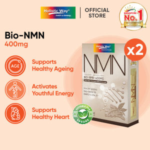 [Bundle of 2] Holistic Way Bio-NMN 400mg / Bio-NMN Women 400mg  / Bio-NMN Men 400mg [Exp: Mar 2027] – Boost NAD+ Youthful Energy Vitality Stamina & Anti-Ageing — Vegan (3.5g x 15 Powder Sachets per box)