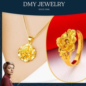 DMY Jewelry Gold 916 Original Malaysia/ Rings For Women/ Flowers Adjustable/Emas Bangkok Original Cop 916/Cincin Perempuan/Gold Ring 916 Original/Cincin Emas Bangkok Cop 916/Kpop Merch/Indian Jewellery Set/Cincin 916 Emas Original/Cincin Suasa Wanita