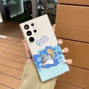 Cute Cartoon Cinderella Princess Shockproof Phone Cases for Samsung S24Ultra S23Ultra S22Ultra Phone Cover for Galaxy S24 S22 S21 S20 Note20 Ultra Plus S23 FE Phone Case for Samsung S24Plus S23Plus