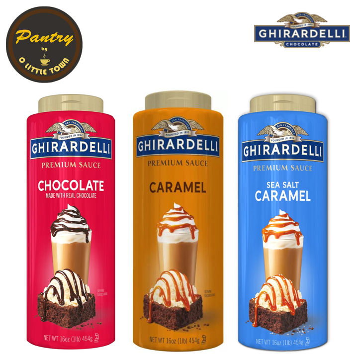 Ghirardelli Chocolate/Caramel/White ChocBlack Label Sauce, 16 oz