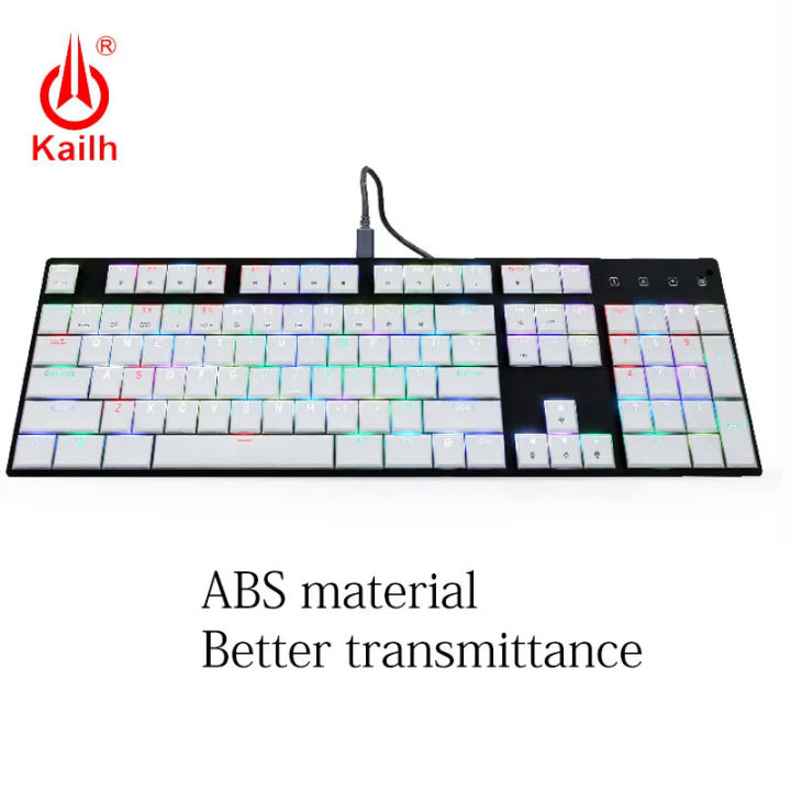 New Kailh 104 Low Profile Keycaps 1350 Chocolate Gaming Keyboard