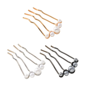 U Hình tóc kiểu Pháp Pins Ngọc Trai Tóc Dforks tóc vấn Stick Cho nữ phụ nữ Chgnon Cổ Điển Kiểu Tóc Phụ Kiện Quà Tặng