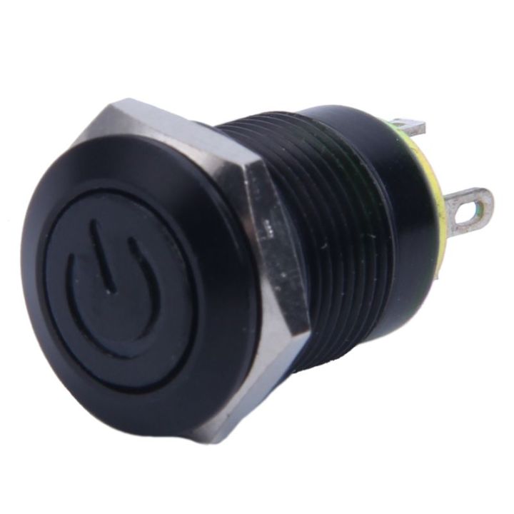 [ssb mall]12V 2A 9.5mm LED Metal Cap Power Momentary Push Button Switch ...