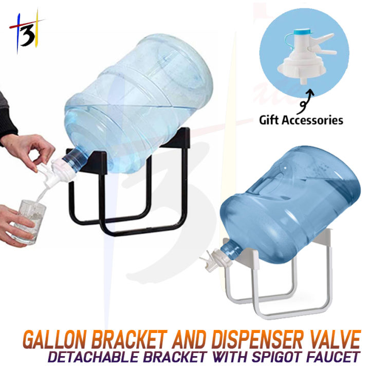 Detachable Bracket Bottled Water Dispenser Drinking Bucket Gallon Stand With Faucet Spigot Valve