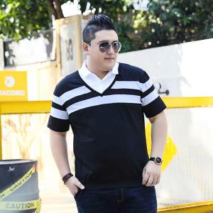 VSheng Polo Plus Size 2XL-7XL Men T Shirt Big Size Business Fake Two Pieces Splice Tee Shirts