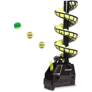 Tennis Ball Machine Tennis Ball Tosser Adjustable&Portable W/Oscillation Ball Launcher Tennis Serving Machine Accurate&Efficient Feed Machine Plug In/Batteries 30 Balls for Adults