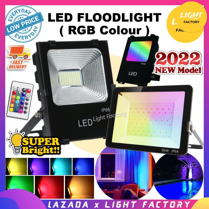 LED Flood Light RGB Multi Colour 30W | 50W LED Spotlight With Remote ...